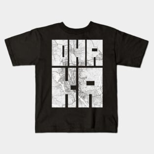 Dhaka, Bangladesh City Map Typography - Light Kids T-Shirt